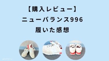 【購入レビュー】ニューバランス996の履き心地（880との違い）